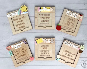 Sticky Note Post It Holder Teacher Gift | Teacher Appreciation Week | Custom Personalized Teacher Gift, End of School Year Graduation Gift