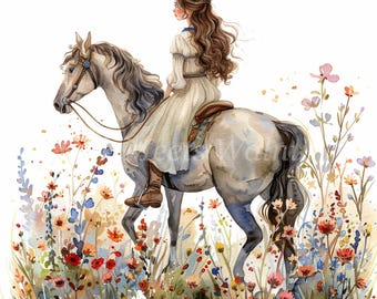騎馬の女性 水彩画 月背景 il_340x270.6282024354_euip.jpg