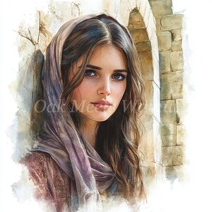 digital crafting, clip art, digital clipart, clipart pack, scrapbook images, watercolor clipart, digital planner, ancient woman, ancient woman dress, biblical clipart, biblical clothing, ancient palace, watercolor woman