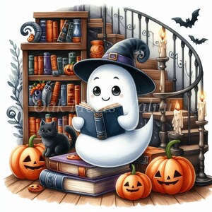 Librarian Halloween, Halloween Boo School, Teacher Ghost, Reading Books Shirt, Halloween Teacher, Gift for Librarian, reading teacher, reading book club, gift for halloween, ghost halloween tee, ghost reading books, Halloween Sweatshirt