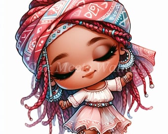 Quirky Hip Girl Clipart Bundle: Watercolor Fashion Illustrations (Digital Download)