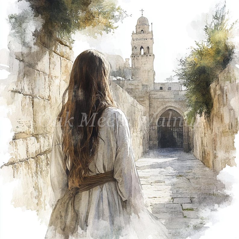 digital crafting, clip art, digital clipart, clipart pack, scrapbook images, watercolor clipart, digital planner, ancient woman, ancient woman dress, biblical clipart, biblical clothing, ancient palace, watercolor woman
