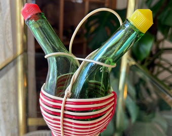 Vintage Glass Oil and Vinegar Bottle