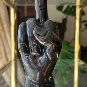 Vintage Molded Plastic "For My Loving Friends" Middle Finger Statue