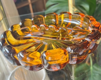 Viking Glass Kidney Shape Ashtray 1960 - Etsy