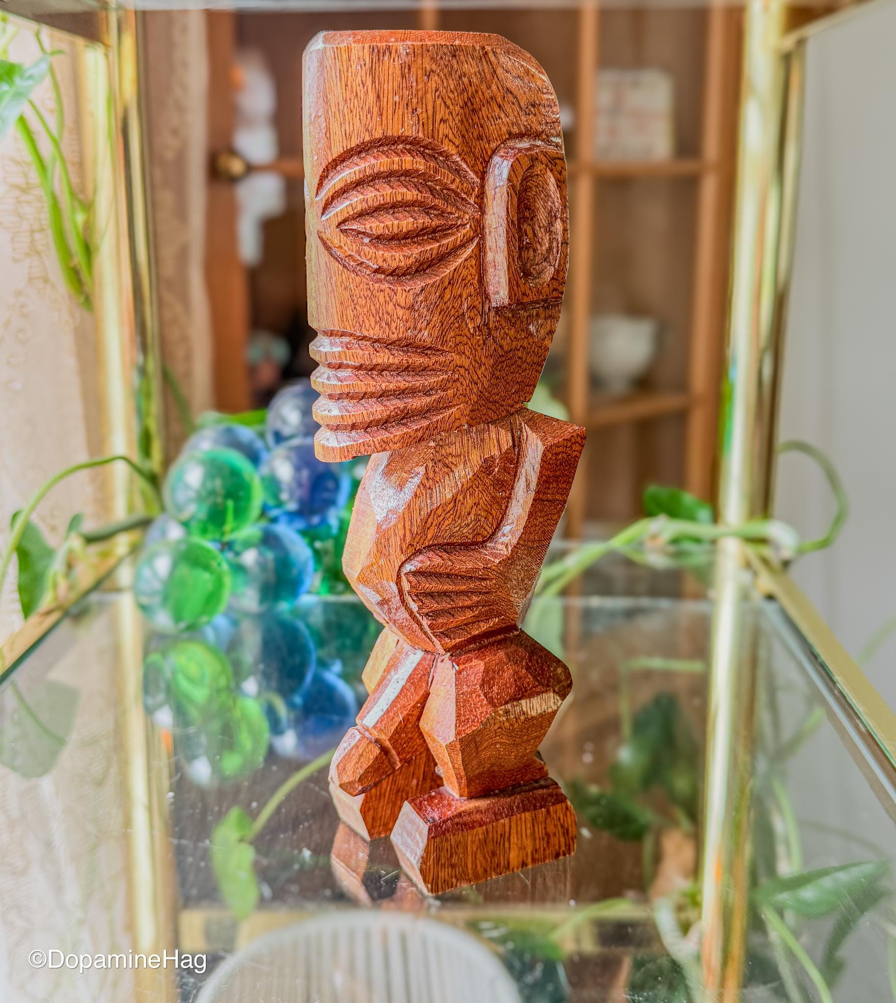 Vintage Polynesian Rarotonga Tangaroa Statue | Hand-carved Wood