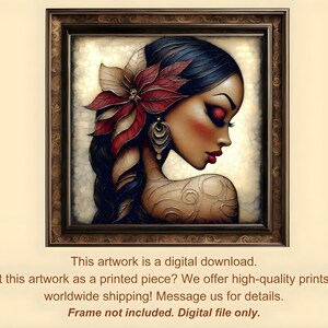 African Queen Digital Download | Printable Art, Wall Decor, Boho Home Decoration, Black Girl Magic, African Woman Design