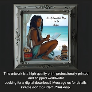 Bajan Woman Art Print: Vibrant Caribbean Island Portrait