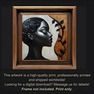 Golden Queen Art Print, Beautiful Woman Portrait Wall Decor, Feminine Modern Illustration, Gift for Her, Fashionable Home Decoration