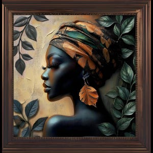 Digital nedladdning Elegant Leaf Headwrap Art