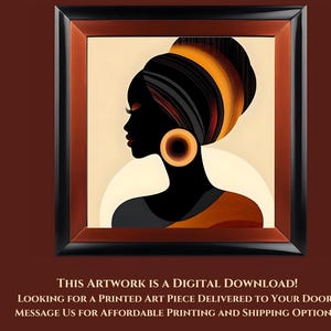 Minimalist Afrocentric Silhouette Art Print[A Digital Download]