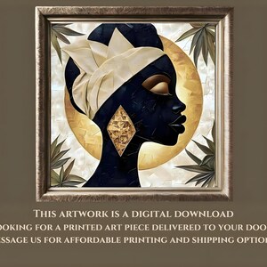 African Queen Digital Download, Vintage Artwork, Printable Wall Art, Cultural Decor, Unique Gift, Instant Download