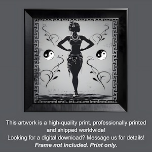 Grace in Shadows: Artistic Silhouette Art Print for Home Decor & Wall Aesthetic, Modern Black and White Artwork