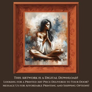 Tranquil Beauty - Meditative Woman Wall Art[A Digital Download]