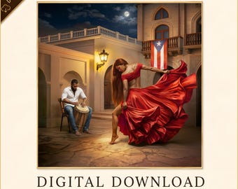 Digital Download - The Drum Speaks, The Body Answers – Afro Puerto Rican Bomba Wall Art