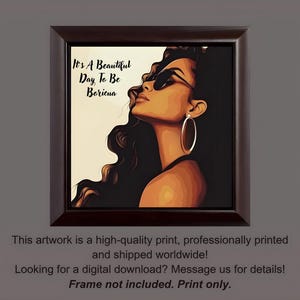 Portrait de femme Boricua : fierté portoricaine Impression artistique