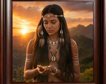 Taino Art Print: Authentic Caribbean Indigenous Culture Wall Decor