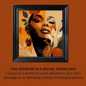 A Digital Download - Puerto Rican Inspired Art – Unique Modern Print Celebrating Puerto Rican Culture, Bold Afro-Latina Wall Decor