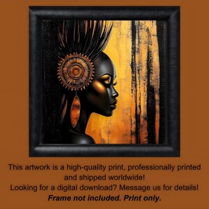 Black Excellence Art Print: Vibrant African Queen Wall Decor, Afrocentric Home Art, Inspirational Black History Gift