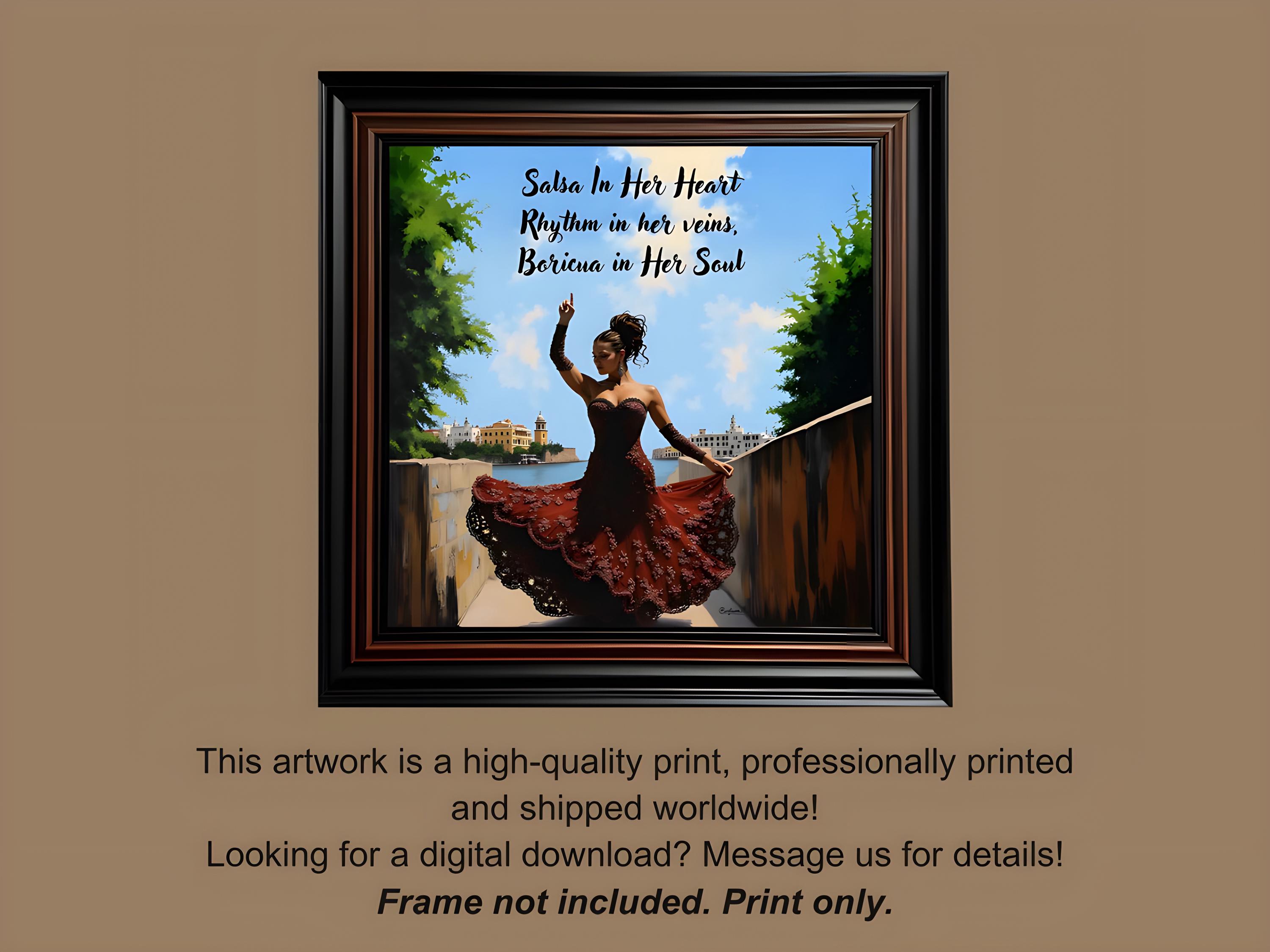 Salsa Dreams, Boricua Soul – A powerful portrait capturing rhythm, beauty, and pride rooted in Puerto Rican heritage.