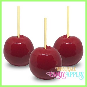 Red Hard Candy Apples- 1 Dozen