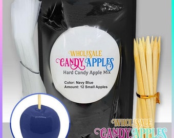 Navy Blue Candy Apple Mix Kit- Comes with Everything to make Candy Apples