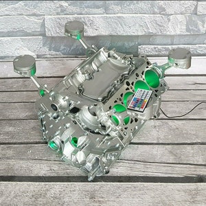 Audi A6 S6 RS6 4.2l V8 Motorblock Couchtisch Block Motortisch Tisch Motorblock Motor Restaurant Supercar Chrom Handmade