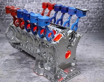 BMW 5.0l 750 V12 MPower Engine Block Coffee Table Block Motortisch Tisch Motorblock Motor Restaurant Supercar Unique - old timer MPower