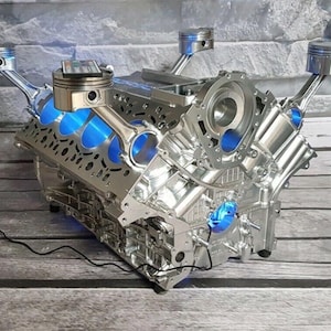 Porsche Cayenne 4.5l V8 Bloc Moteur Table Basse Bloc Moteur Table Motorblock Moteur Restaurant Supercar Chrome