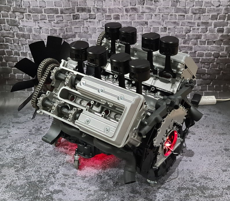BMW V8 ALPINA Mpower Engine Coffee Table Block Motortisch Tisch ...