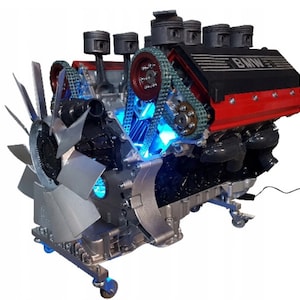 BMW 3.0l 3.5l 4.4l V8 ALPINA MPower Engine Coffee Table Block Motortisch Tisch Motorblock Motor Restaurant Supercar