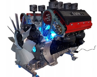 BMW 3.0l 3.5l 4.4l V8 ALPINA MPower Engine Coffee Table Block Motortisch Tisch Motorblock Motor Restaurant Supercar