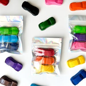 Car Crayons Party Favors: Easy Grip, 3-Set Packs
