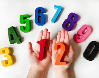 Large Colorful Crayon Numbers 0–9 – Vibrant Party Favors & Birthday Fun!