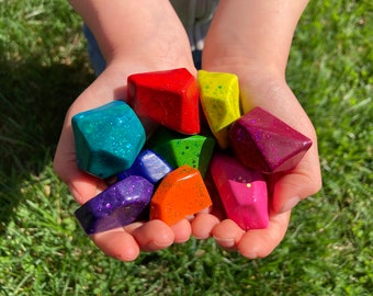 15 Set Glitter Rock Crayons