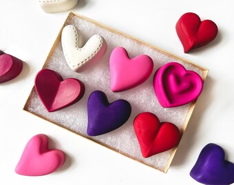 Heart Crayons 6-Pack Set | Handmade Valentine Gifts