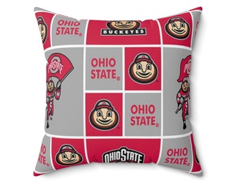 Ohio State University Spun Polyester Square Pillow