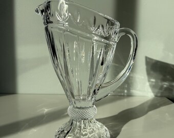 Godinger Crystal Olympia Pitcher | 30 oz Cut Glass Water Jug
