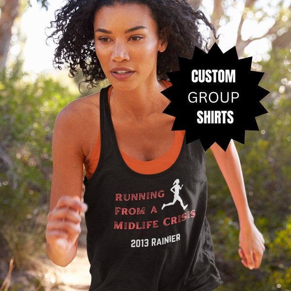 Running Custom Group Tank Top Personalized Running Relay Team Shirts Customized Ragnar Race Team Jersey Custom Fitness Group apparel