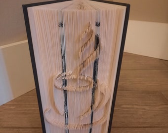 Coffee cup folded book art