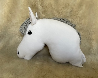 White Hobby Horse / Stick Horse