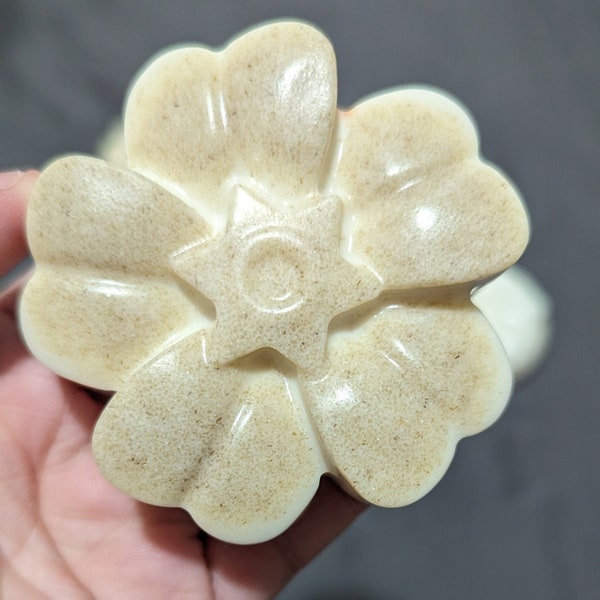 Organically & Naturally made soap infused with Liquid Gold- Large Bar or Large Flower
