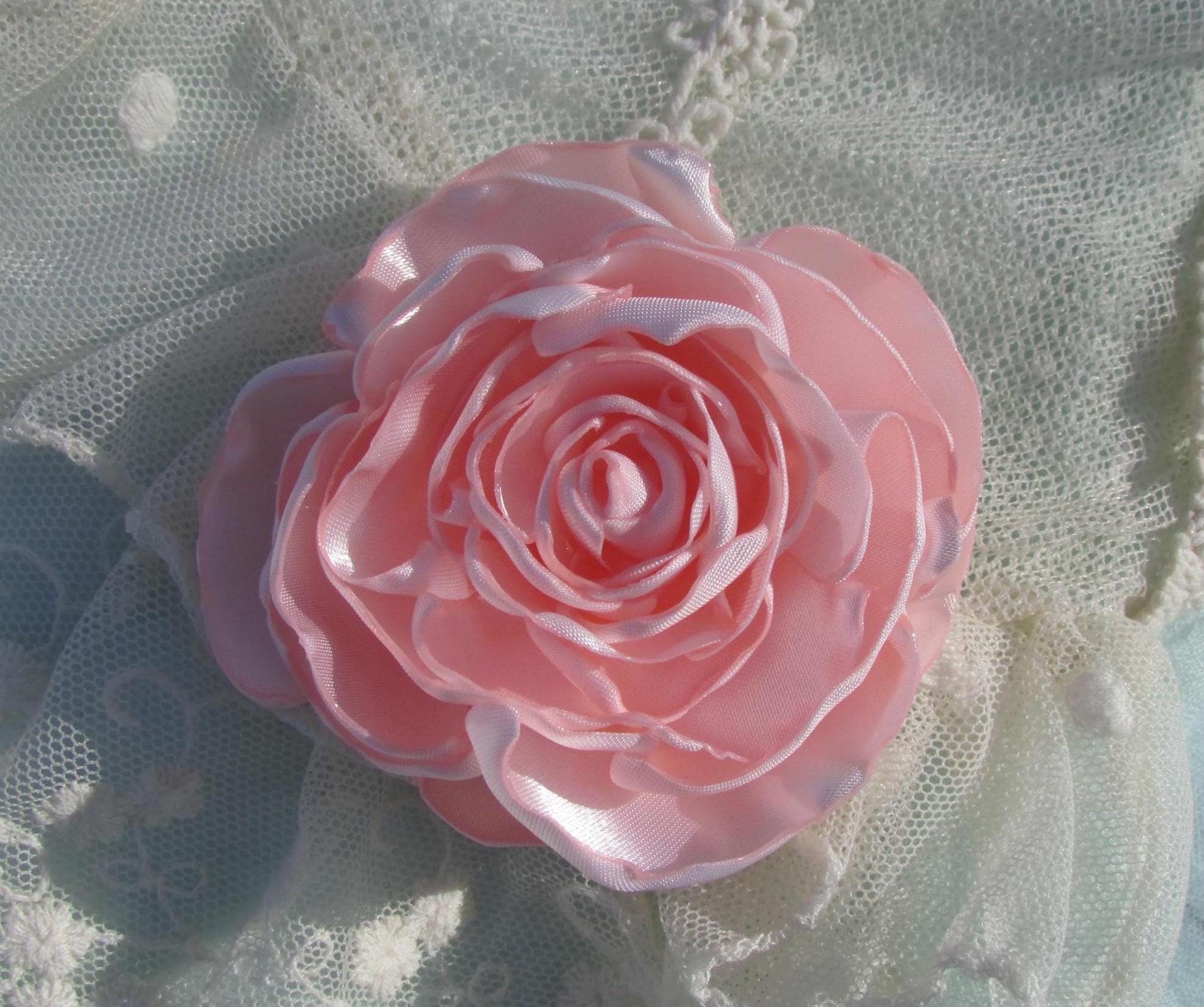 Her lip to｜Rose Satin Clip ［rose pink］ 9月上旬発送】Rose Satin Clip