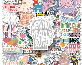 Mental Health Awareness Stickers: Self-Love, Self-Care Decals