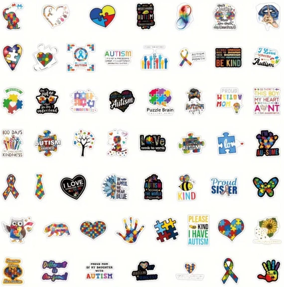 Autism Awareness Stickers: Waterproof Decals for Laptop, Water Bottle ...