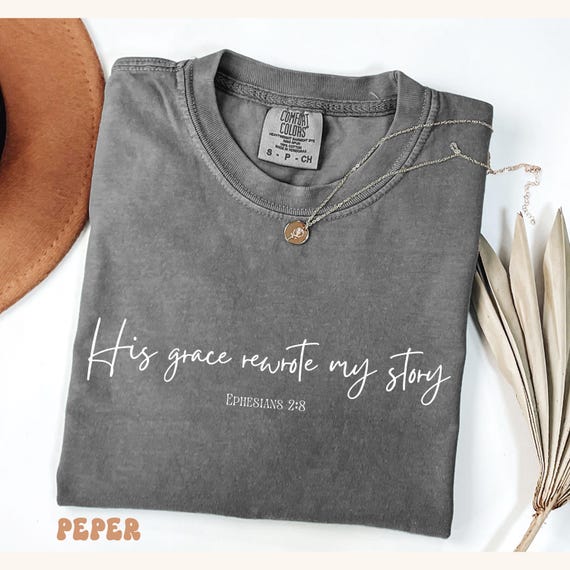 Christian Minimalist Text Shirt for Women, Inspirational Faith-Based T-Shirt, Bible Verse Tee, Women’s Bible shirt, Christian women’s tee