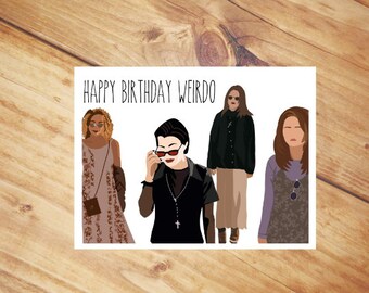 The Craft -  birthday card - happy birthday weirdo