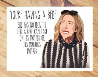 You're Having A BeBe - Pregnancy Card - Expecting Card - Mother's Day Card - Baby Shower Card