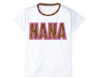 „NANA“-T-Shirt mit auffälligem Leopardenmuster – stilvolles Muttertags-T-Shirt mit einem wilden Touch