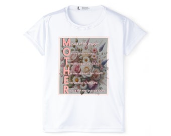 Florales M.O.T.H.E.R. Akronym T-Shirt - Feierliches Muttertags-T-Shirt mit inspirierenden Wörtern